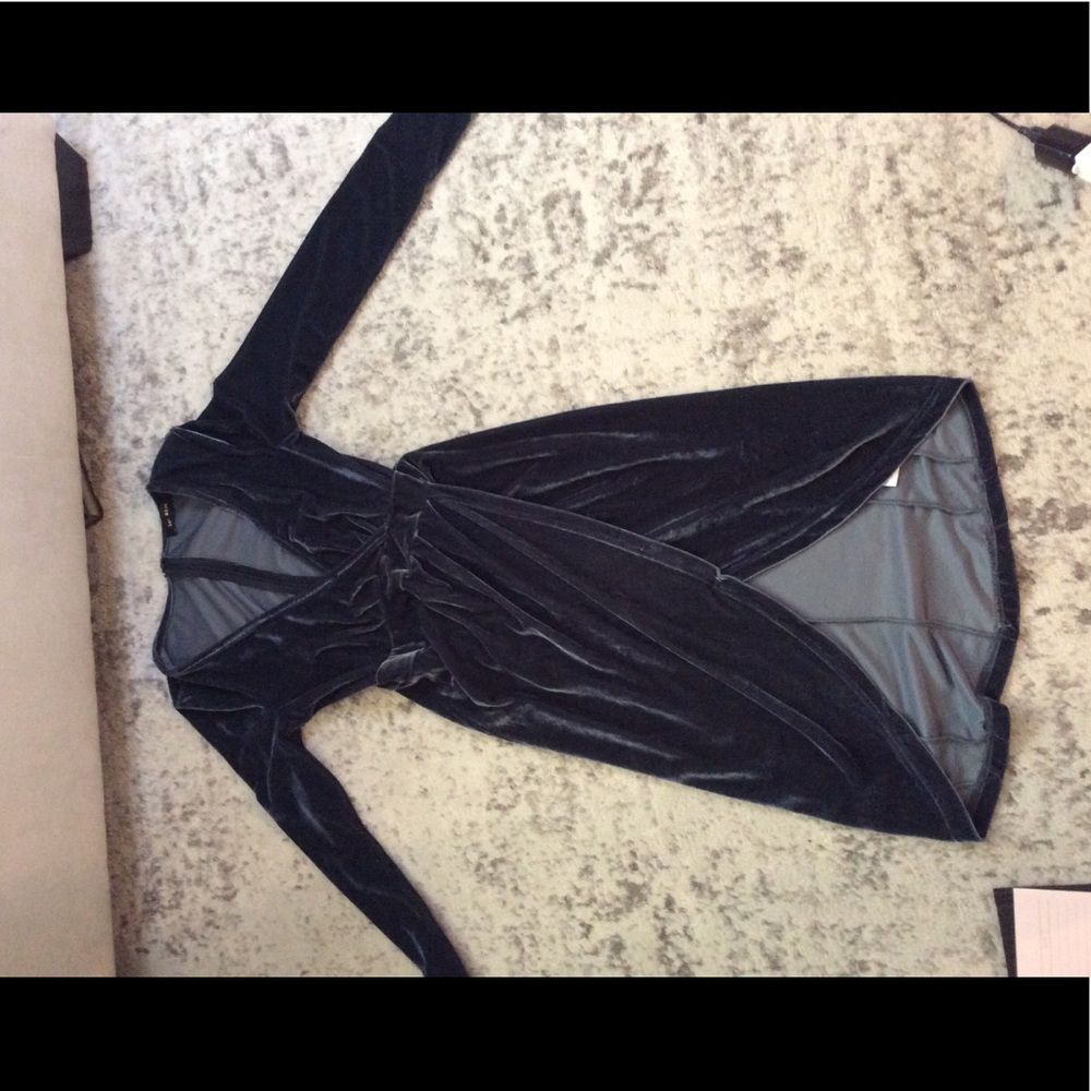 A dark blue dress